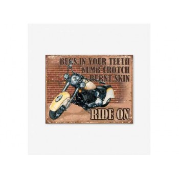 Tac Signs - Plăcuță metalică decorativă [32x41cm] - Ride On